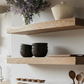Oak shelving